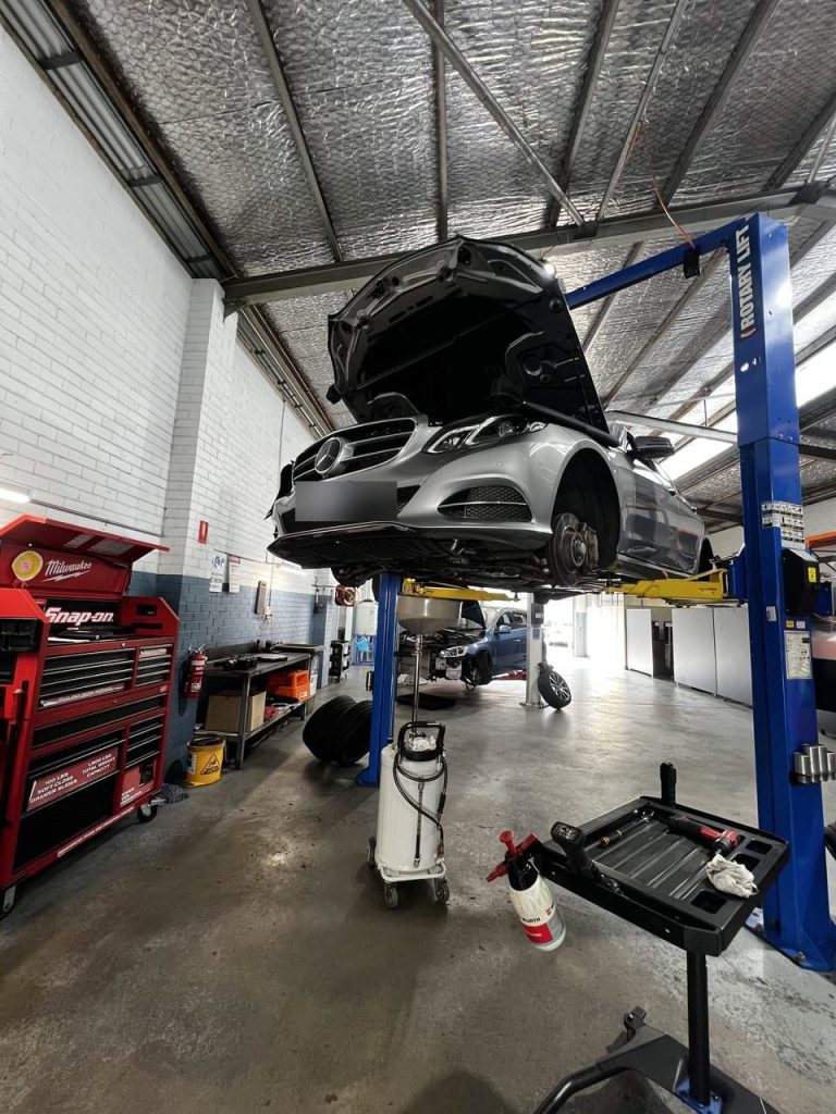 88-point car service in progress at Herdsman Auto, Perth