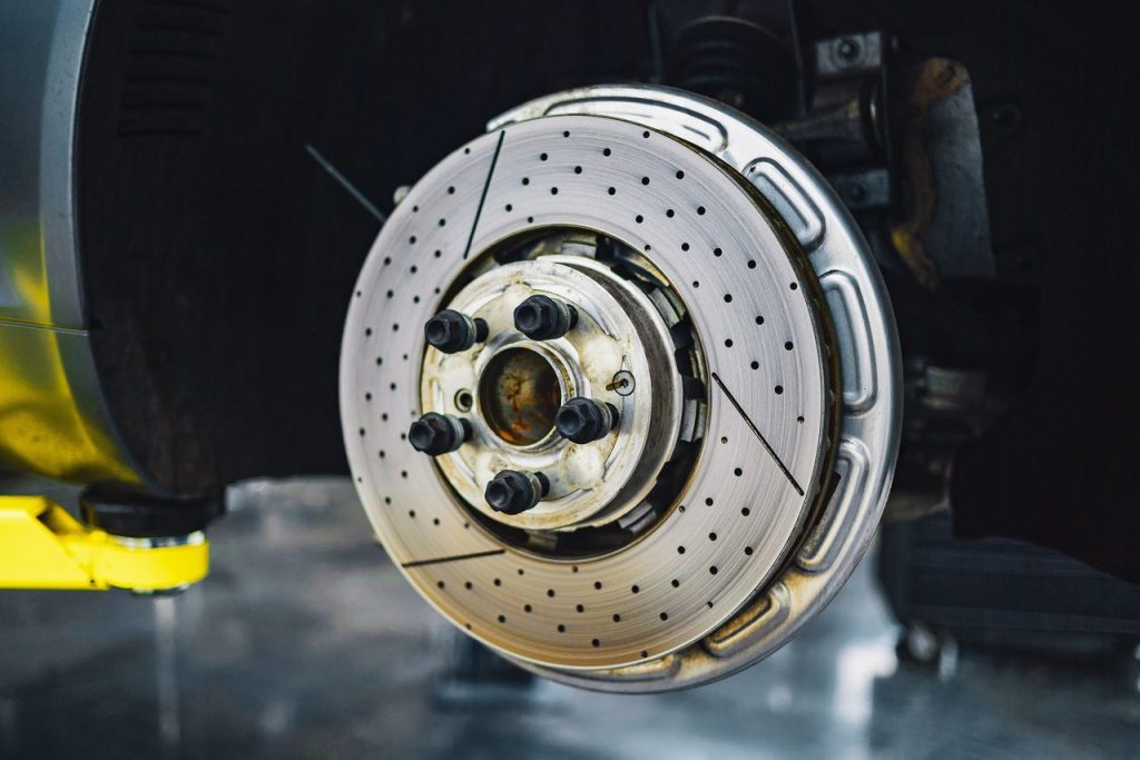 Brake disc rotor exposed during brake service at Herdsman Auto Service Osborne Park Perth